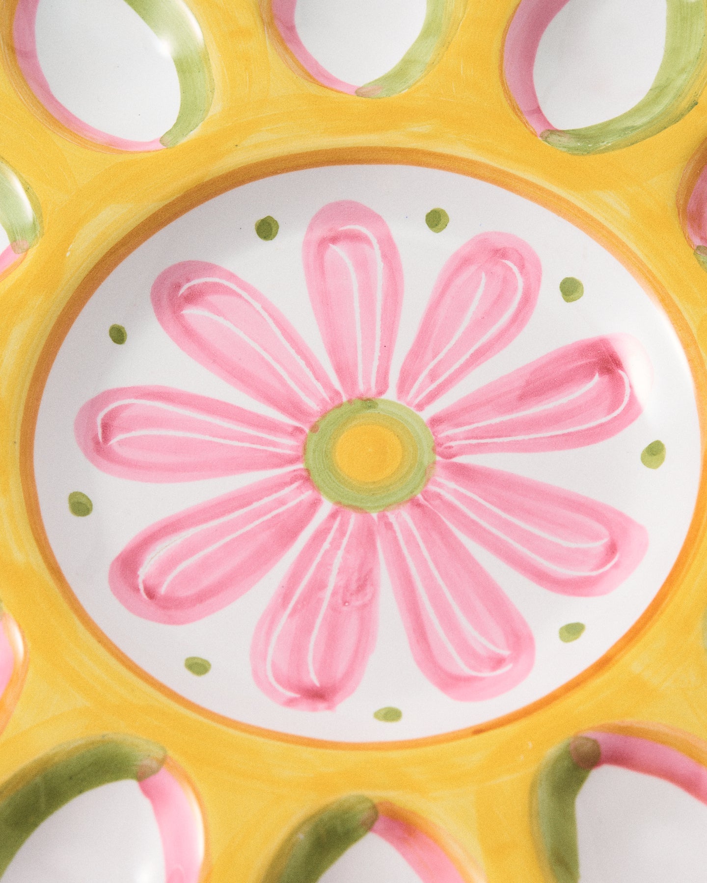 Italian Hand Painted Deviled Egg Serving Platter